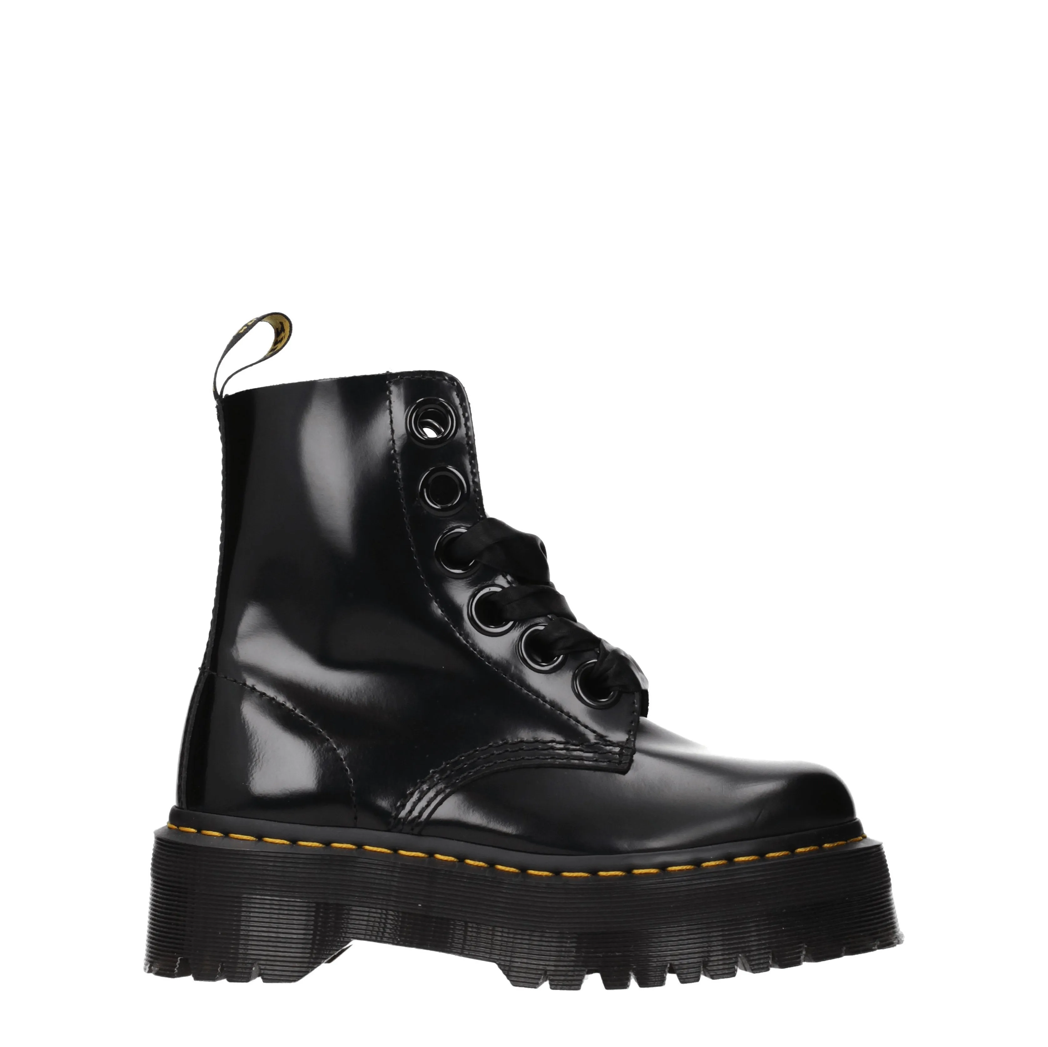 Dr Martens Women 's Bottes en cuir noir